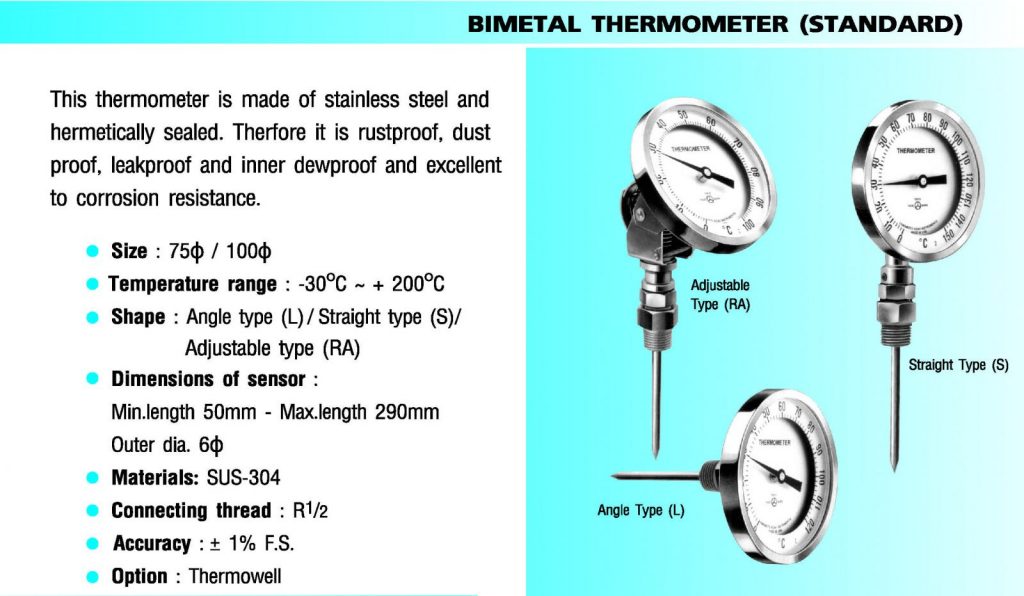 YAMAMOTO KEIKI_Bimetal Thermometer (Standard)_K C MAHANAKORN CO.,LTD.