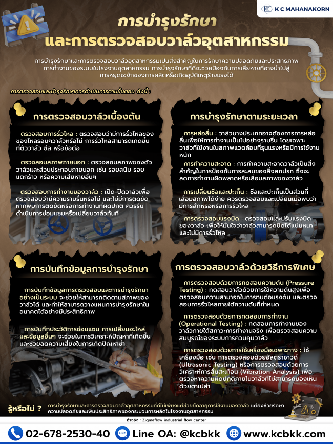 การบำรุงรักษาและการตรวจสอบวาล์วอุตสาหกรรม (1)