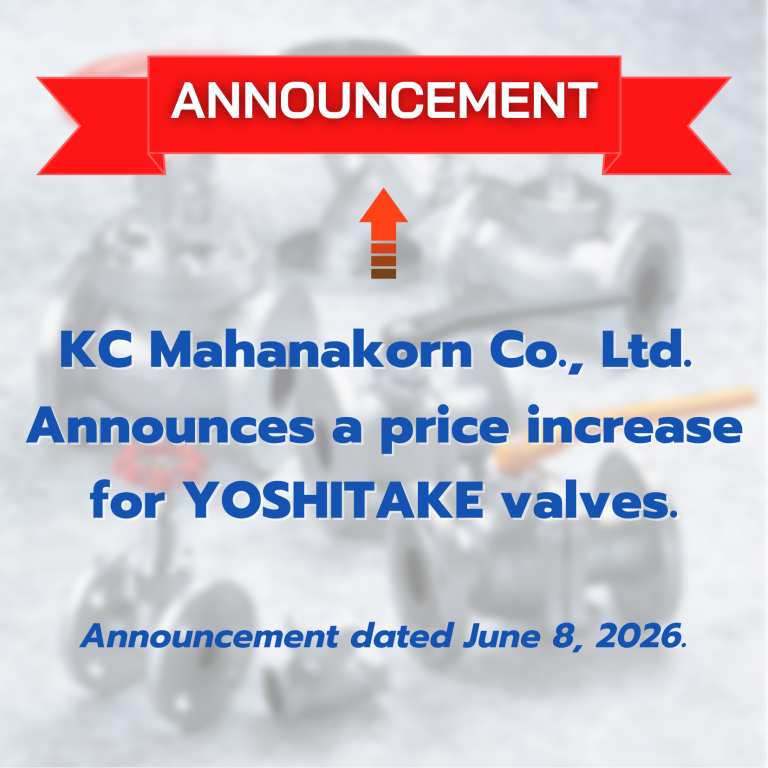 Announces a price increase for Yoshitake valves.